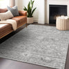 Piper Looms Chantille Damask ACN1089 Gray Machine Washable Area Rug Lifestyle Image Feature