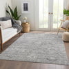 Piper Looms Chantille Damask ACN1089 Gray Machine Washable Area Rug Lifestyle Image Feature