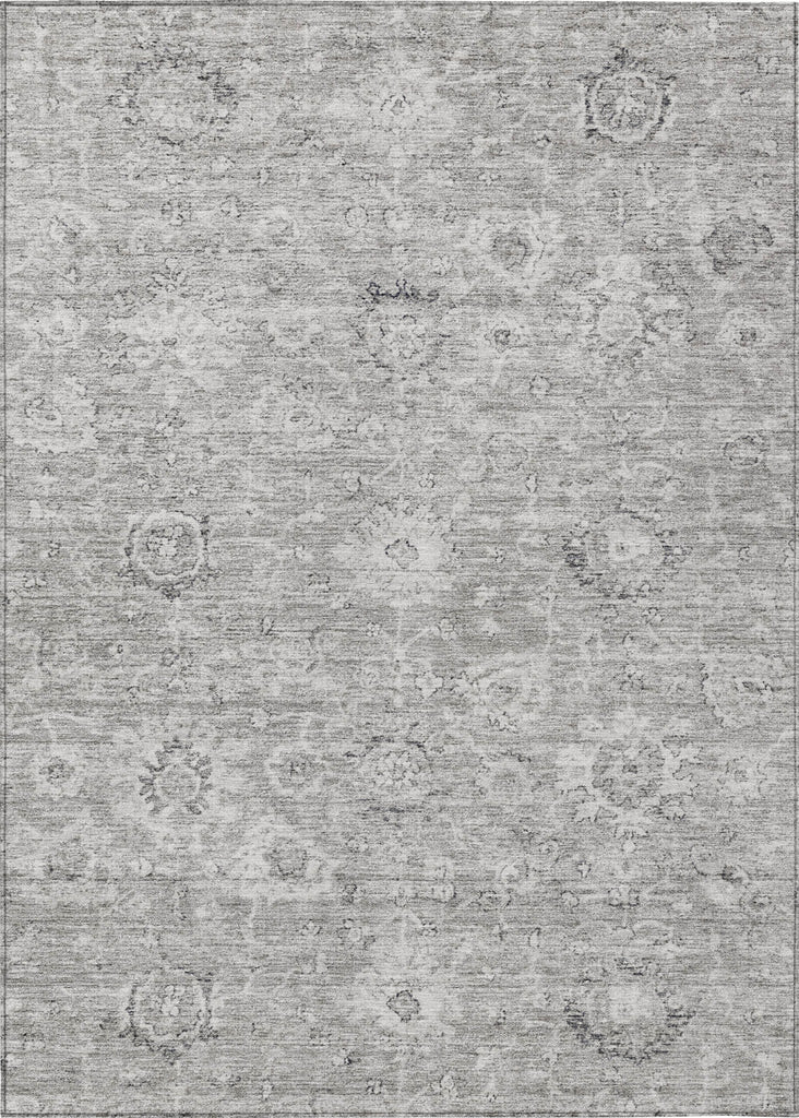 Piper Looms Chantille Damask ACN1089 Gray Machine Washable Area Rug main image