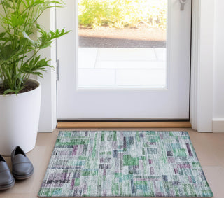 Piper Looms Chantille Stripes ACN1090 Aloe Machine Washable Area Rug Scatter Lifestyle Image Feature
