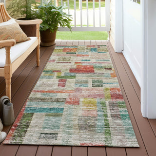 Piper Looms Chantille Stripes ACN1090 Paprika Machine Washable Area Rug Runner Outdoor Lifestyle Image Feature