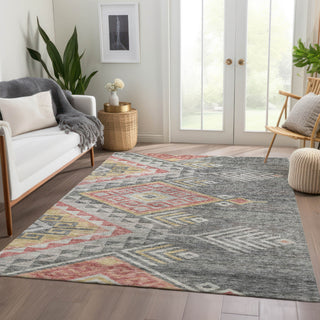 Piper Looms Chantille Global ACN1091 Gray Machine Washable Area Rug Lifestyle Image Feature