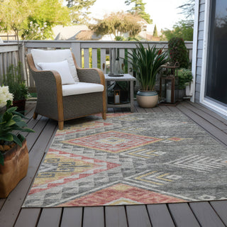 Piper Looms Chantille Global ACN1091 Gray Machine Washable Area Rug Outdoor Lifestyle Image Feature