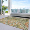 Piper Looms Chantille Global ACN1091 Green Machine Washable Area Rug Outdoor Lifestyle Image Feature