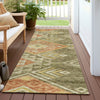 Piper Looms Chantille Global ACN1091 Green Machine Washable Area Rug Runner Outdoor Lifestyle Image Feature