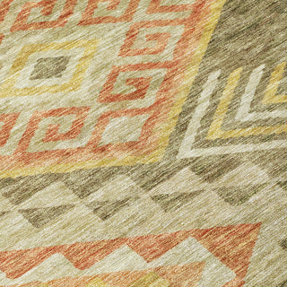 Piper Looms Chantille Global ACN1091 Green Machine Washable Area Rug Swatch Image