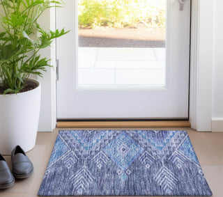 Piper Looms Chantille Global ACN1091 Navy Machine Washable Area Rug Scatter Lifestyle Image Feature