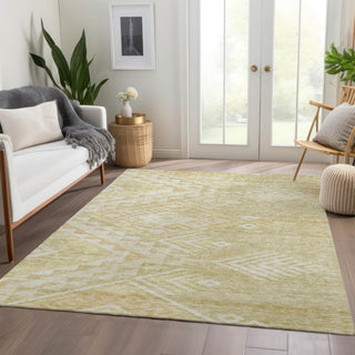 Piper Looms Chantille Global ACN1091 Tan Machine Washable Area Rug Lifestyle Image Feature