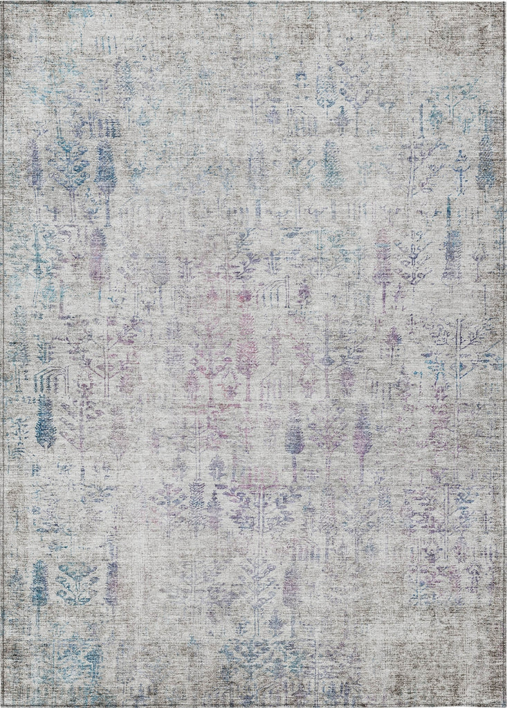 Piper Looms Chantille Floral ACN1092 Ivory Machine Washable Area Rug main image