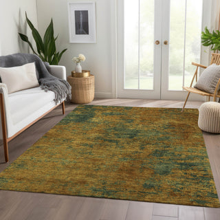 Piper Looms Chantille Abstract ACN1093 Copper Machine Washable Area Rug Lifestyle Image Feature