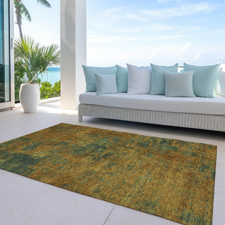 Piper Looms Chantille Abstract ACN1093 Copper Machine Washable Area Rug Outdoor Lifestyle Image Feature