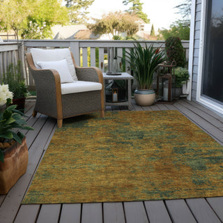 Piper Looms Chantille Abstract ACN1093 Copper Machine Washable Area Rug Outdoor Lifestyle Image Feature
