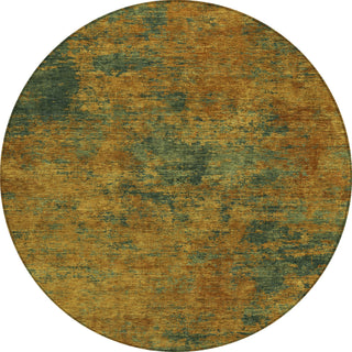 Piper Looms Chantille Abstract ACN1093 Copper Machine Washable Area Rug Round Main Image
