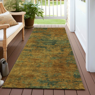 Piper Looms Chantille Abstract ACN1093 Copper Machine Washable Area Rug Runner Outdoor Lifestyle Image Feature
