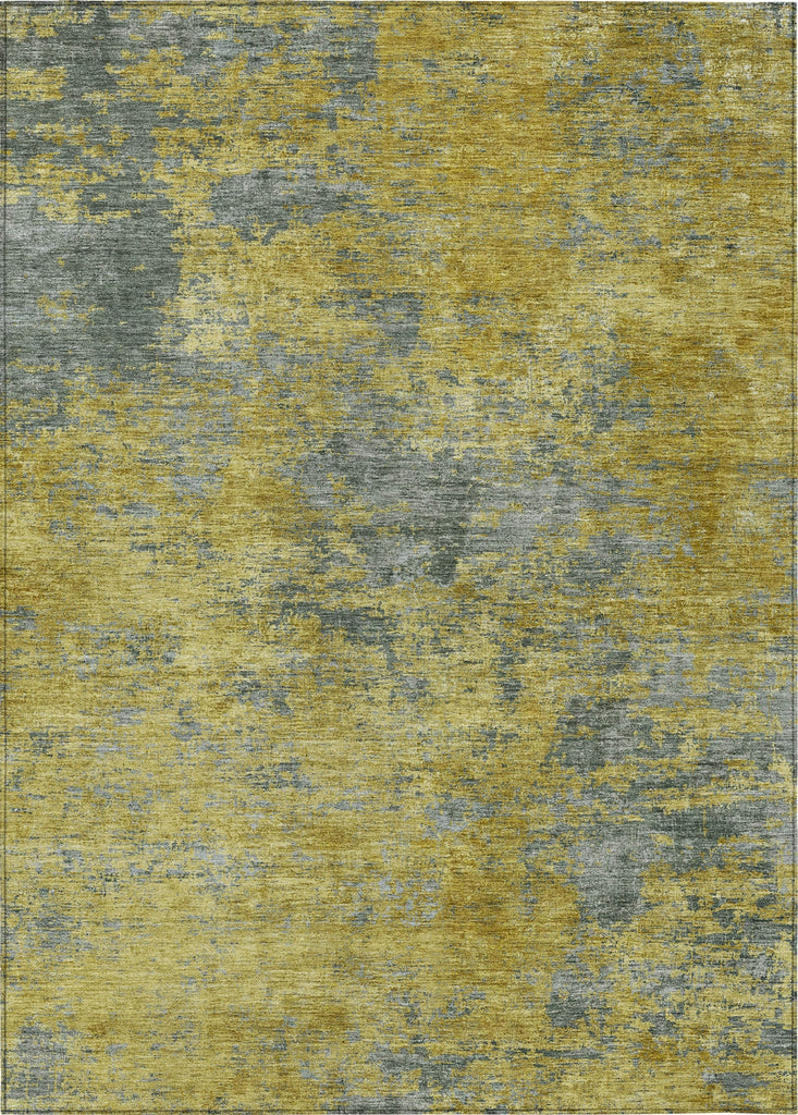 Piper Looms Chantille Abstract ACN1093 Gold Machine Washable Area Rug main image