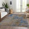 Piper Looms Chantille Abstract ACN1093 Navy Machine Washable Area Rug Lifestyle Image Feature