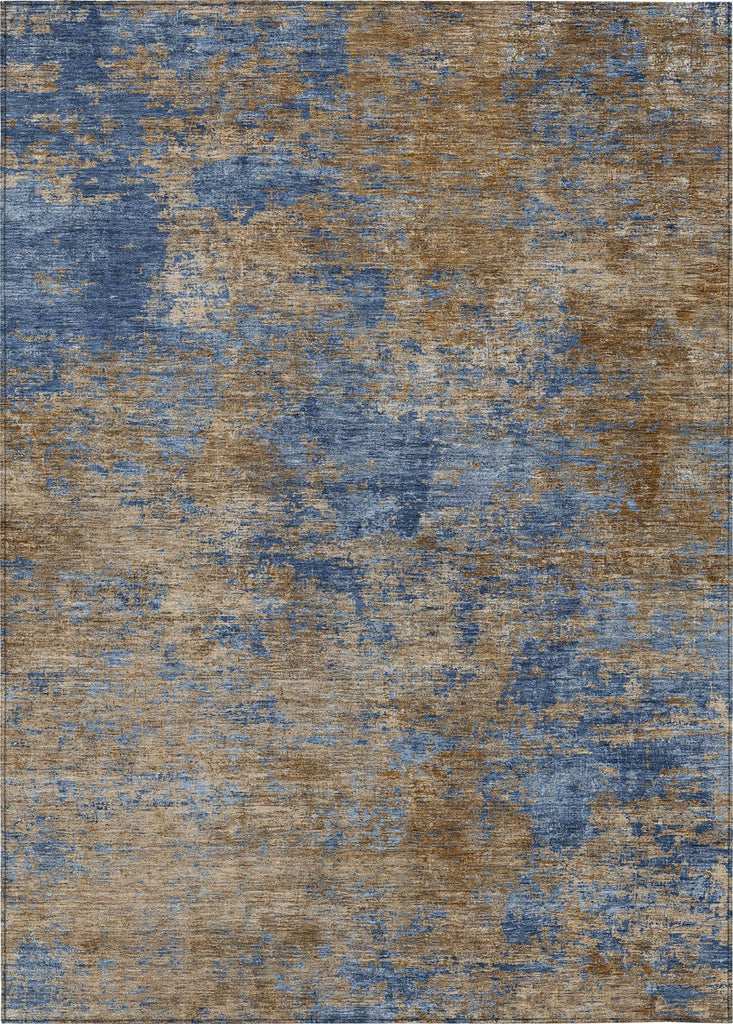 Piper Looms Chantille Abstract ACN1093 Navy Machine Washable Area Rug main image