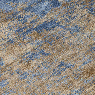 Piper Looms Chantille Abstract ACN1093 Navy Machine Washable Area Rug Swatch Image