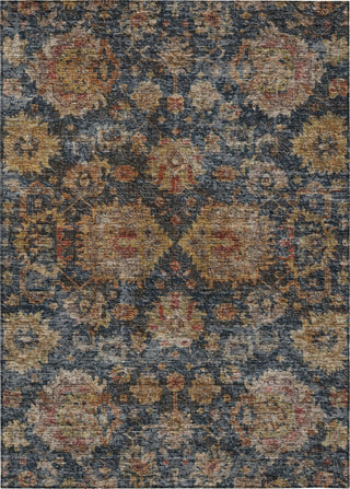 Piper Looms Chantille Damask ACN1094 Navy Machine Washable Area Rug main image