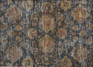 Piper Looms Chantille Damask ACN1094 Navy Machine Washable Area Rug Scatter Main Image