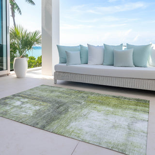 Piper Looms Chantille Modern ACN1095 Aloe Machine Washable Area Rug Outdoor Lifestyle Image Feature