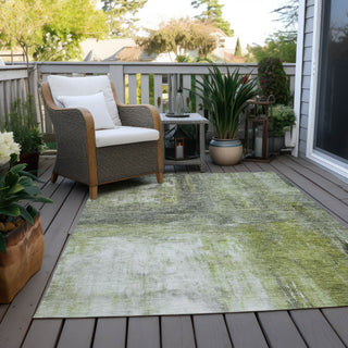 Piper Looms Chantille Modern ACN1095 Aloe Machine Washable Area Rug Outdoor Lifestyle Image Feature