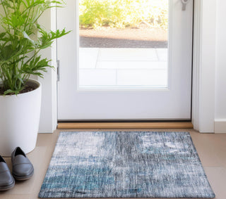 Piper Looms Chantille Modern ACN1095 Blue Machine Washable Area Rug Scatter Lifestyle Image Feature