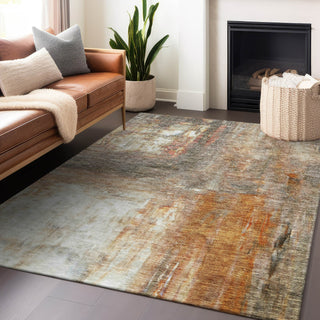 Piper Looms Chantille Modern ACN1095 Copper Machine Washable Area Rug Lifestyle Image Feature