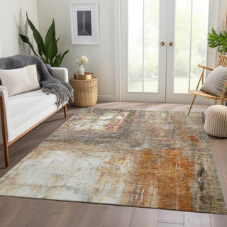 Piper Looms Chantille Modern ACN1095 Copper Machine Washable Area Rug Lifestyle Image Feature