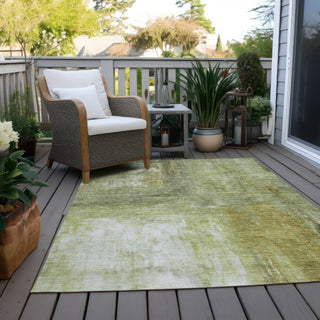 Piper Looms Chantille Modern ACN1095 Sage Machine Washable Area Rug Outdoor Lifestyle Image Feature