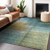 Piper Looms Chantille Modern ACN1096 Blue Machine Washable Area Rug Lifestyle Image Feature