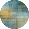 Piper Looms Chantille Modern ACN1096 Blue Machine Washable Area Rug Round Main Image
