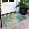 Piper Looms Chantille Modern ACN1096 Blue Machine Washable Area Rug Scatter Outdoor Lifestyle Image Feature