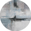 Piper Looms Chantille Modern ACN1097 Blue Machine Washable Area Rug Round Main Image