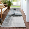 Piper Looms Chantille Modern ACN1097 Blue Machine Washable Area Rug Runner Outdoor Lifestyle Image Feature