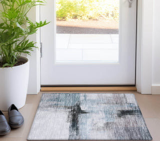 Piper Looms Chantille Modern ACN1097 Blue Machine Washable Area Rug Scatter Lifestyle Image Feature