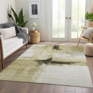 Piper Looms Chantille Modern ACN1097 Wheat Machine Washable Area Rug Lifestyle Image Feature