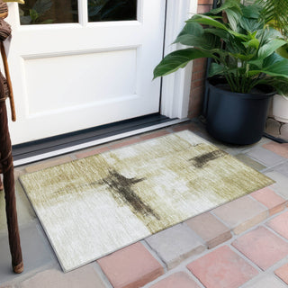 Piper Looms Chantille Modern ACN1097 Wheat Machine Washable Area Rug Scatter Outdoor Lifestyle Image Feature