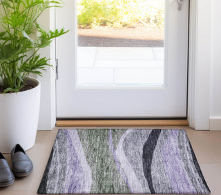 Piper Looms Chantille Swirls ACN1098 Aloe Machine Washable Area Rug Scatter Lifestyle Image Feature