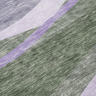 Piper Looms Chantille Swirls ACN1098 Aloe Machine Washable Area Rug Swatch Image