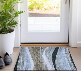 Piper Looms Chantille Swirls ACN1098 Brown Machine Washable Area Rug Scatter Lifestyle Image Feature