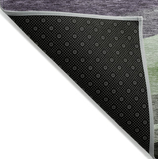 Piper Looms Chantille Swirls ACN1098 Purple Machine Washable Area Rug Backing Image
