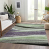 Piper Looms Chantille Swirls ACN1098 Purple Machine Washable Area Rug Lifestyle Image Feature