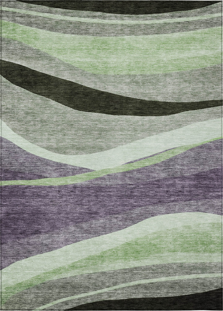 Piper Looms Chantille Swirls ACN1098 Purple Machine Washable Area Rug main image