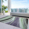 Piper Looms Chantille Swirls ACN1098 Purple Machine Washable Area Rug Outdoor Lifestyle Image Feature
