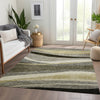 Piper Looms Chantille Swirls ACN1098 Taupe Machine Washable Area Rug Lifestyle Image Feature