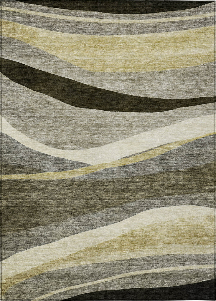 Piper Looms Chantille Swirls ACN1098 Taupe Machine Washable Area Rug main image