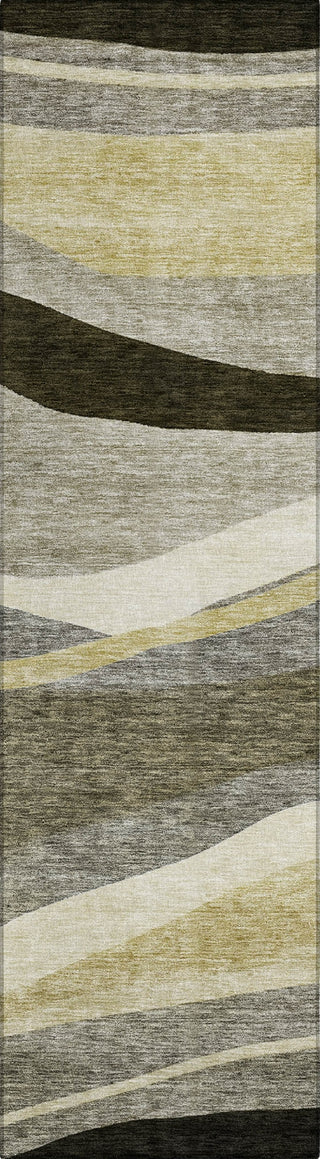 Piper Looms Chantille Swirls ACN1098 Taupe Machine Washable Area Rug Runner Main Image