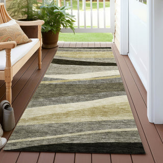 Piper Looms Chantille Swirls ACN1098 Taupe Machine Washable Area Rug Runner Outdoor Lifestyle Image Feature