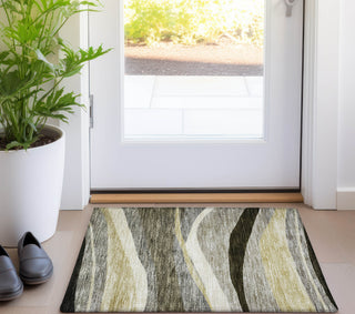 Piper Looms Chantille Swirls ACN1098 Taupe Machine Washable Area Rug Scatter Lifestyle Image Feature